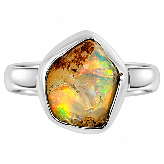 Ethiopian Opal Rough Ring size-9 R-1001 25-ER16262