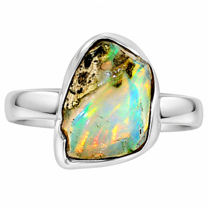 Ethiopian Opal Rough Ring size-9 R-1001 25-ER16264