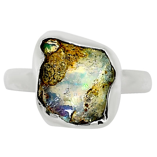 Ethiopian Opal Rough Ring size-9 R-1001 25-ER16265