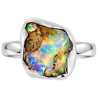 Ethiopian Opal Rough Ring size-9 R-1001 25-ER16265