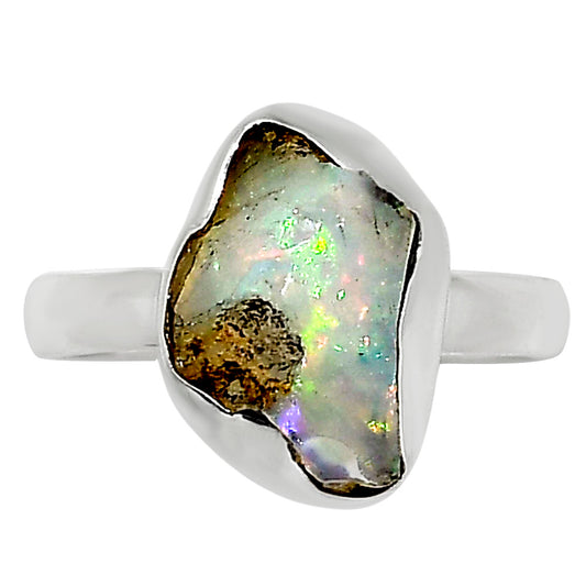 Ethiopian Opal Rough Ring size-9 R-1001 25-ER16266