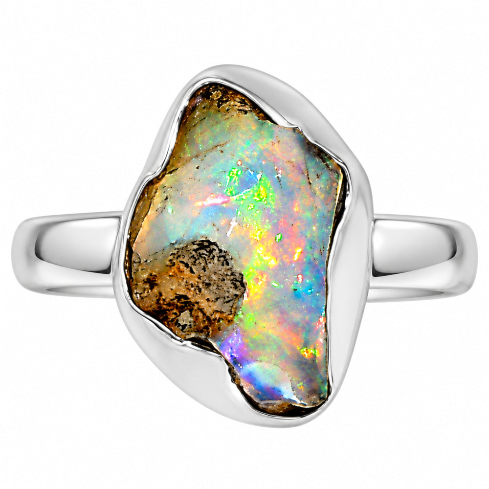 Ethiopian Opal Rough Ring size-9 R-1001 25-ER16266