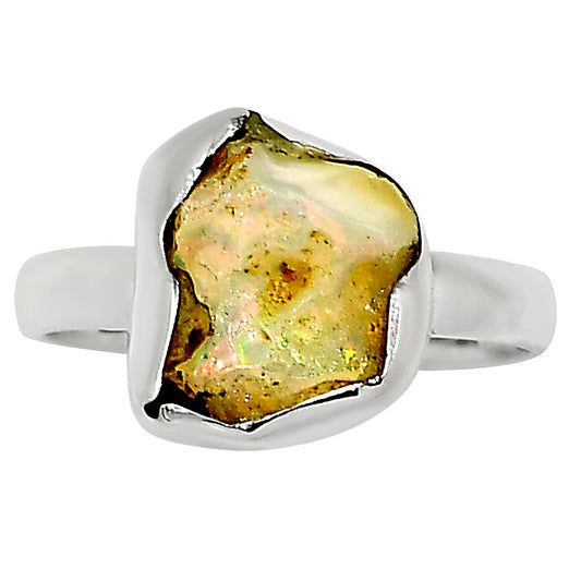 Ethiopian Opal Rough Ring size-9 R-1001 25-ER16268