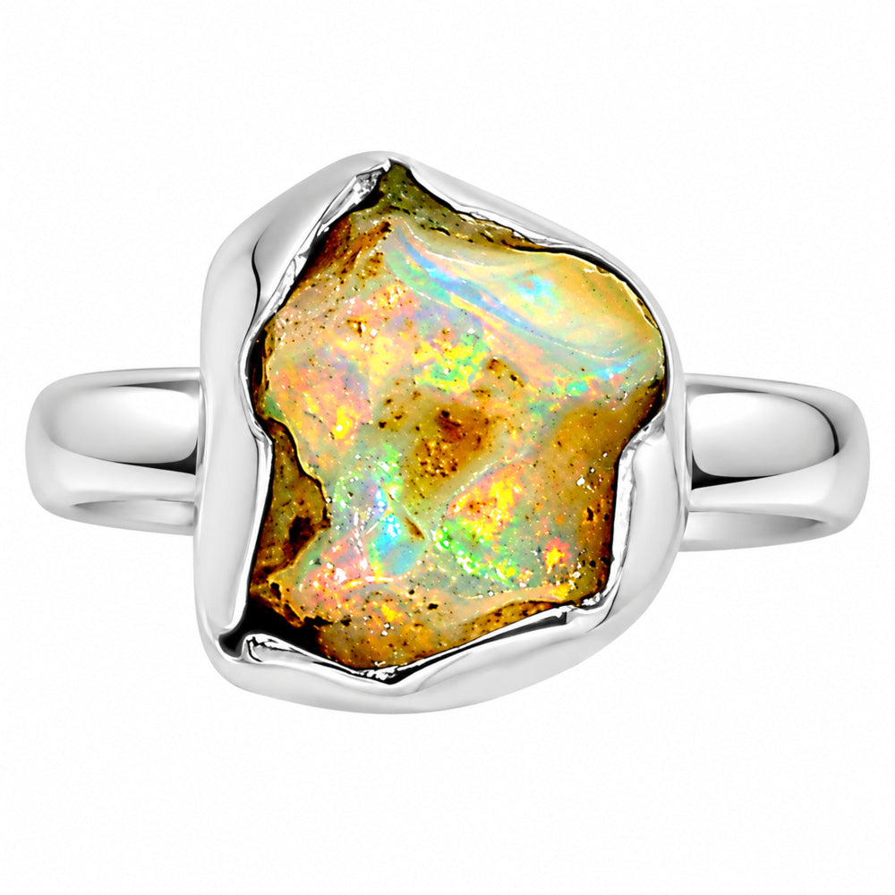 Ethiopian Opal Rough Ring size-9 R-1001 25-ER16268