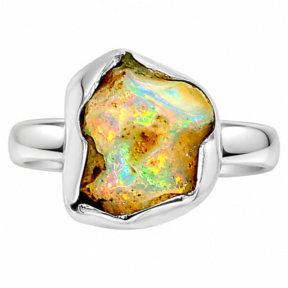 Ethiopian Opal Rough Ring size-9 R-1001 25-ER16268