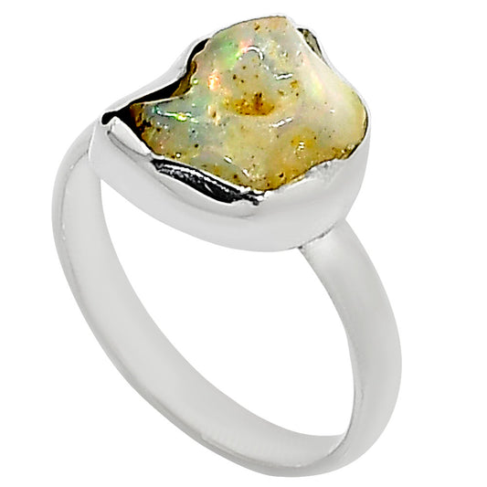 Ethiopian Opal Rough Ring size-9 R-1001 25-ER16268
