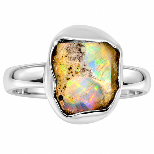 Ethiopian Opal Rough Ring size-9 R-1001 25-ER16270