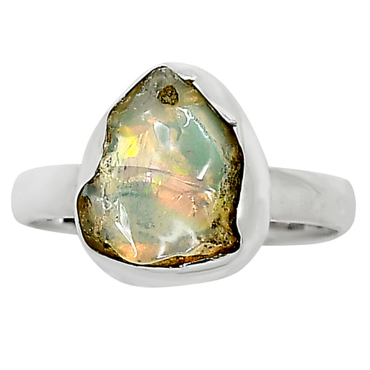 Ethiopian Opal Rough Ring size-9 R-1001 25-ER16271