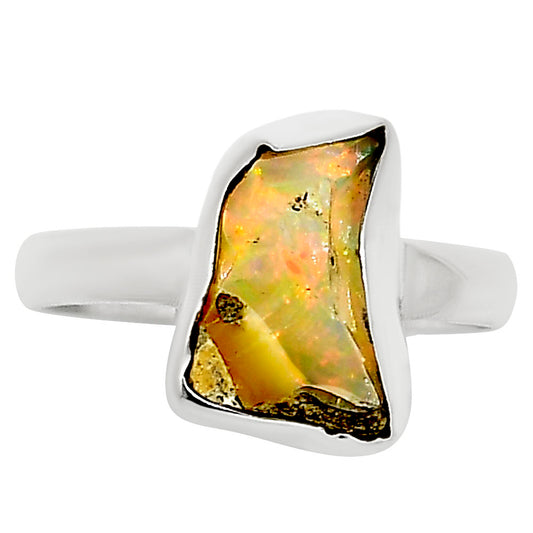 Ethiopian Opal Rough Ring size-9 R-1001 25-ER16276