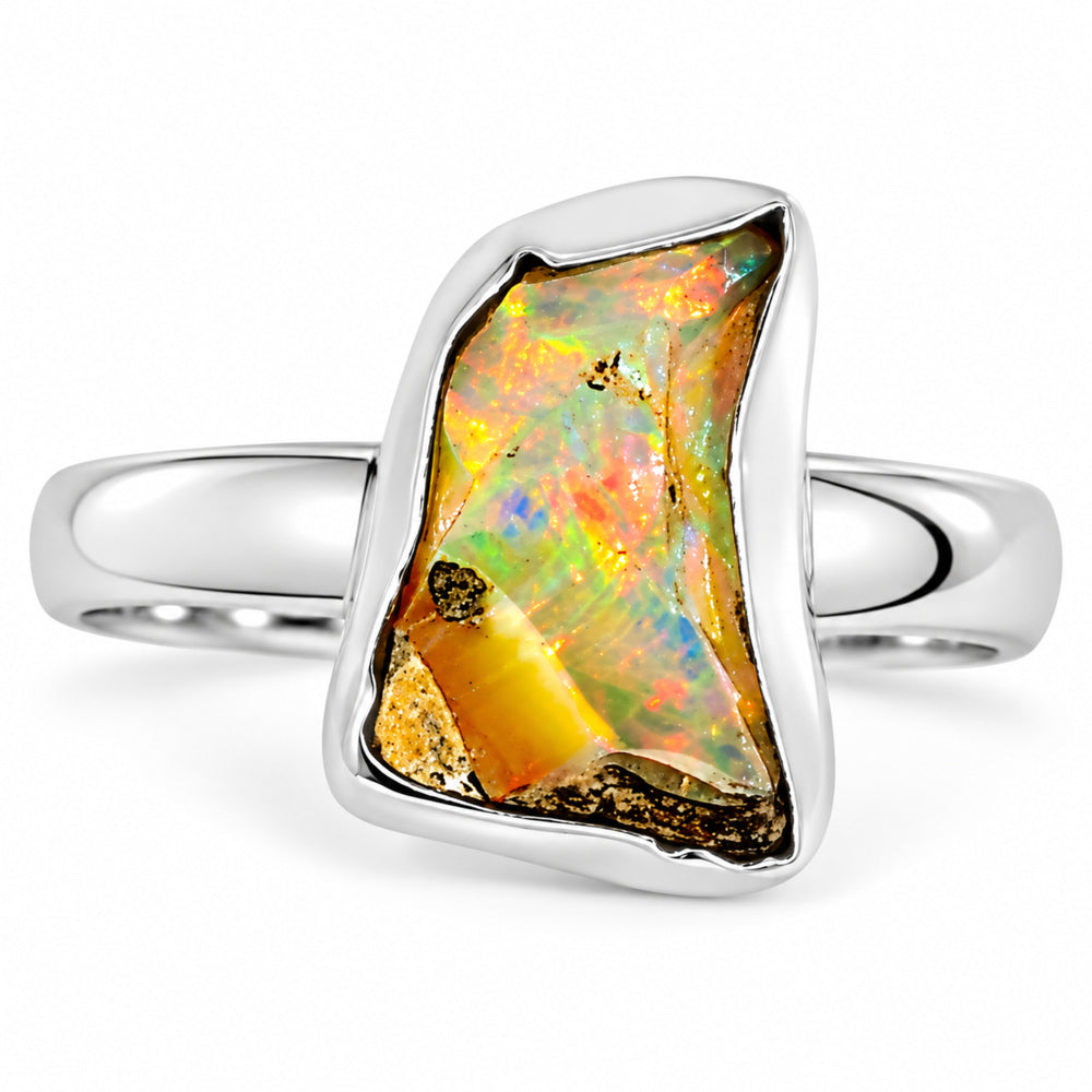 Ethiopian Opal Rough Ring size-9 R-1001 25-ER16276