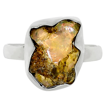 Ethiopian Opal Rough Ring size-9 R-1001 25-ER16277