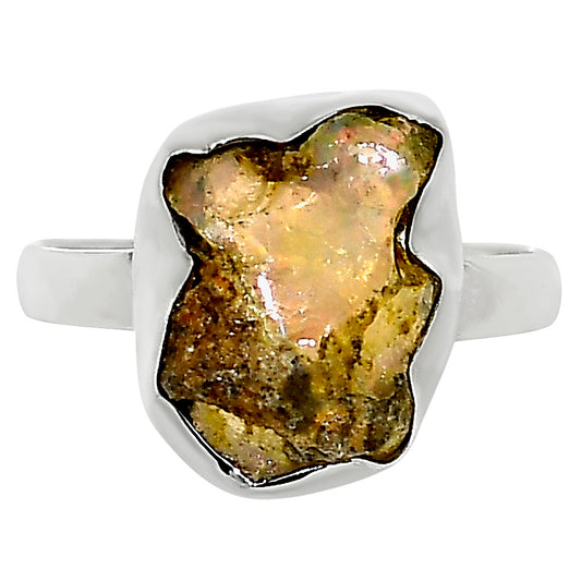 Ethiopian Opal Rough Ring size-9 R-1001 25-ER16277