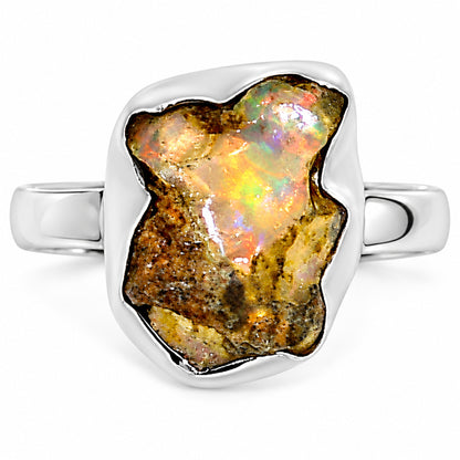 Ethiopian Opal Rough Ring size-9 R-1001 25-ER16277