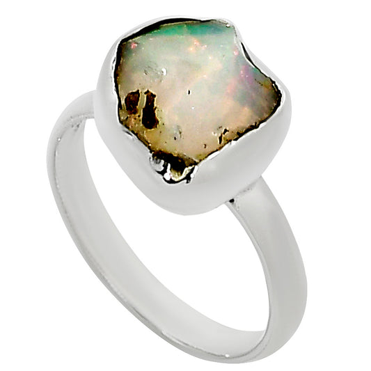 Ethiopian Opal Rough Ring size-9 R-1001 25-ER16278