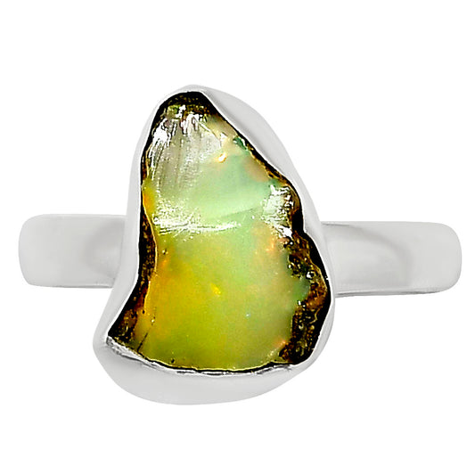 Ethiopian Opal Rough Ring size-9 R-1001 25-ER16279