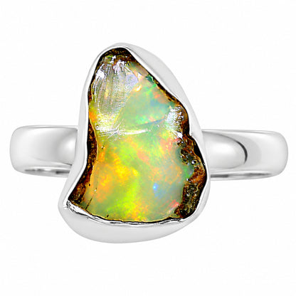 Ethiopian Opal Rough Ring size-9 R-1001 25-ER16279