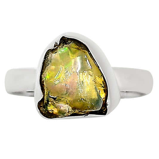 Ethiopian Opal Rough Ring size-9 R-1001 25-ER16280