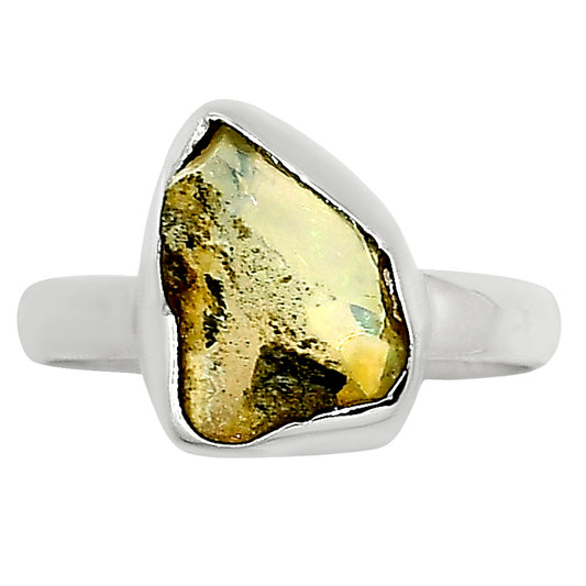 Ethiopian Opal Rough Ring size-9 R-1001 25-ER16281