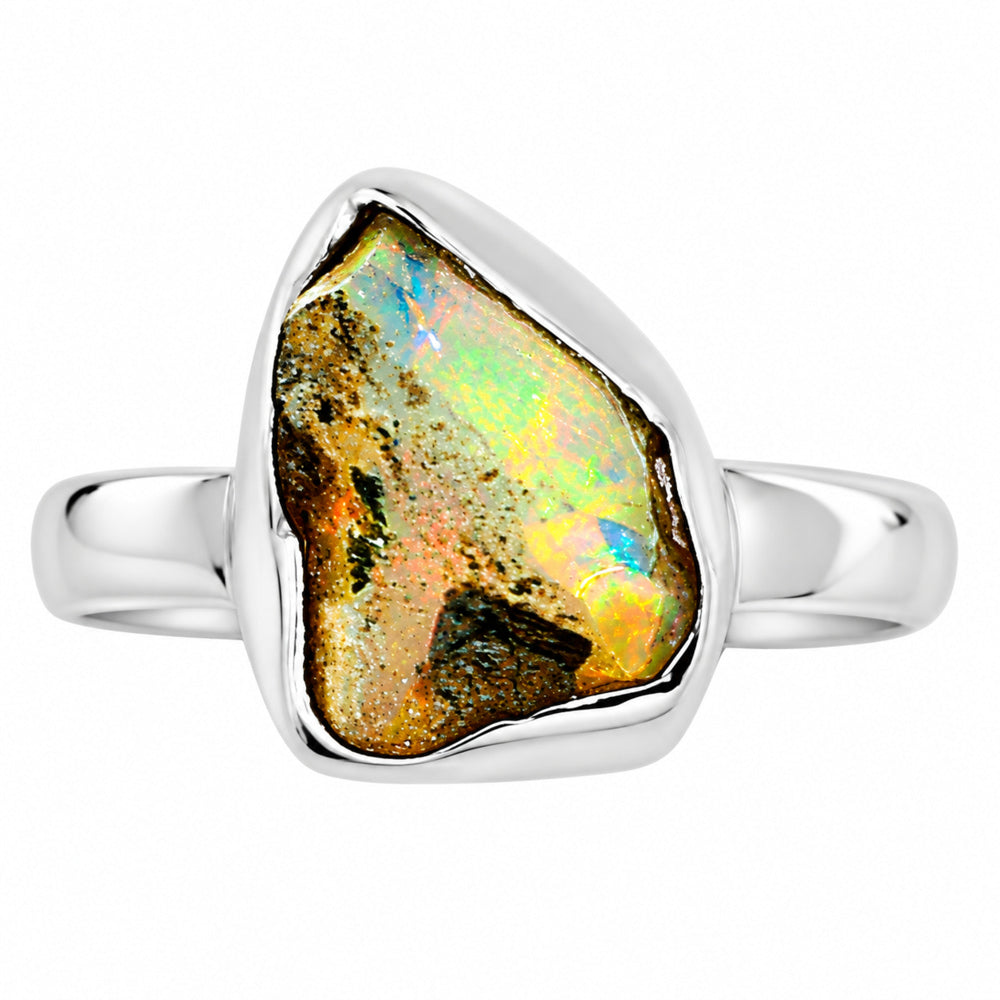 Ethiopian Opal Rough Ring size-9 R-1001 25-ER16281