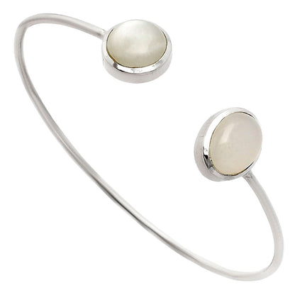 Premium Quality Rainbow Moonstone Cuff Bangle Bracelet B-1004 26-EB10125