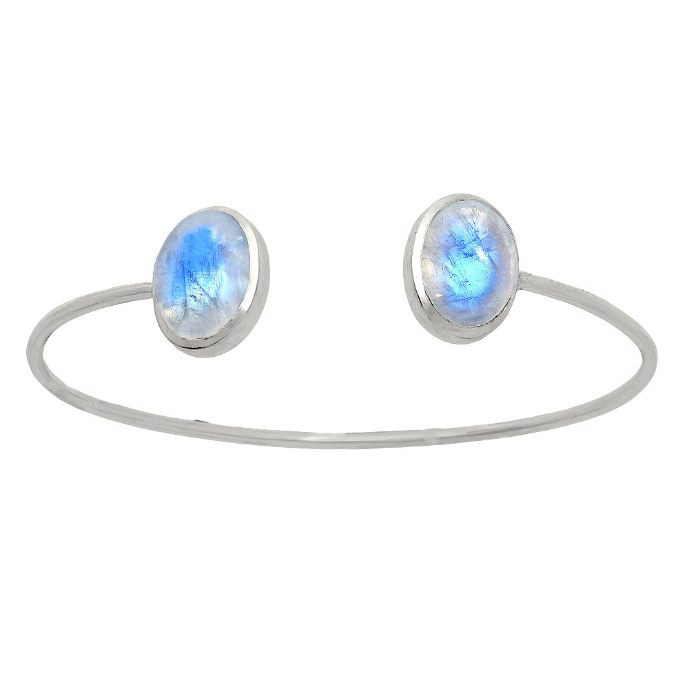 Premium Quality Rainbow Moonstone Cuff Bangle Bracelet B-1004 26-EB10127