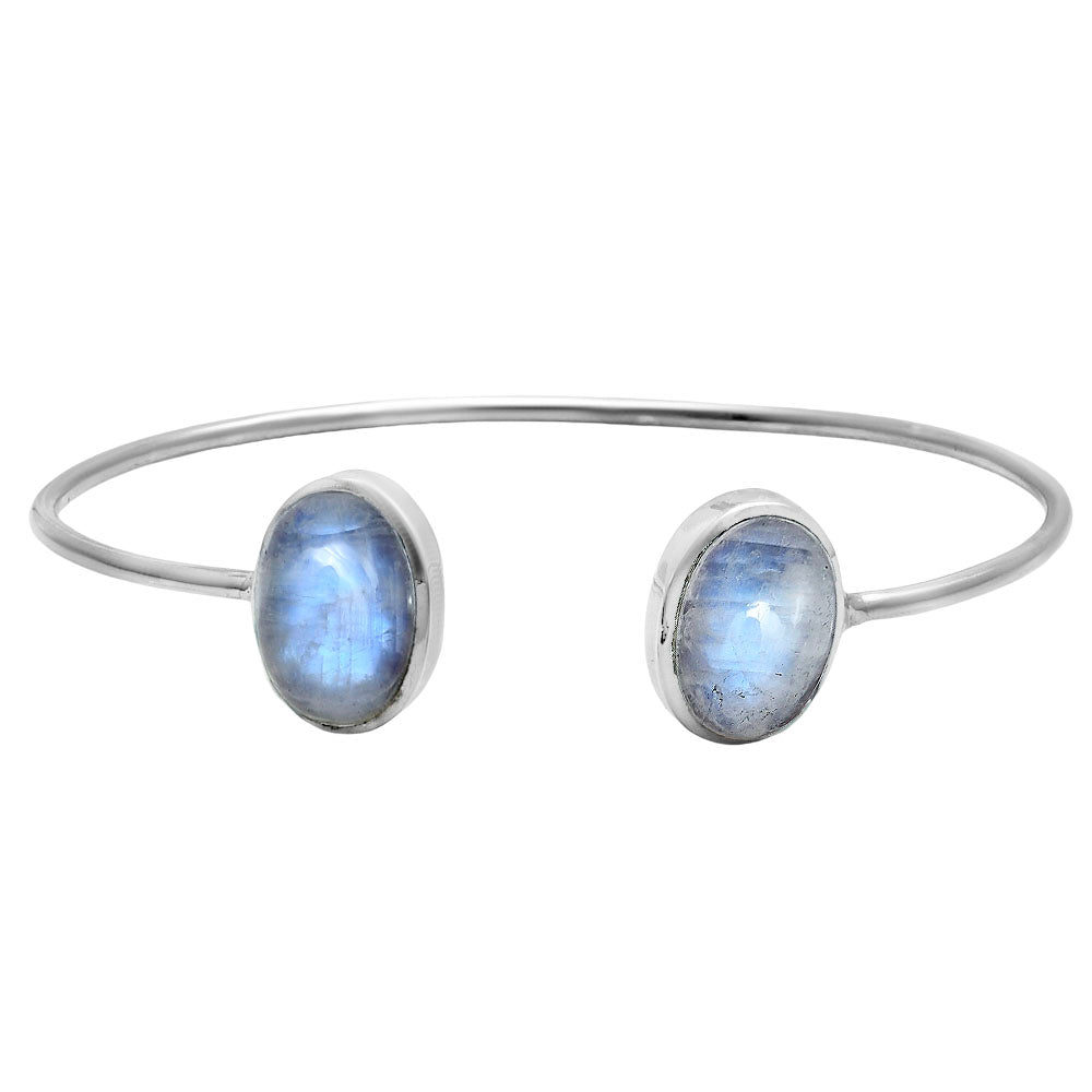 Premium Quality Rainbow Moonstone Cuff Bangle Bracelet B-1004 26-EB10146