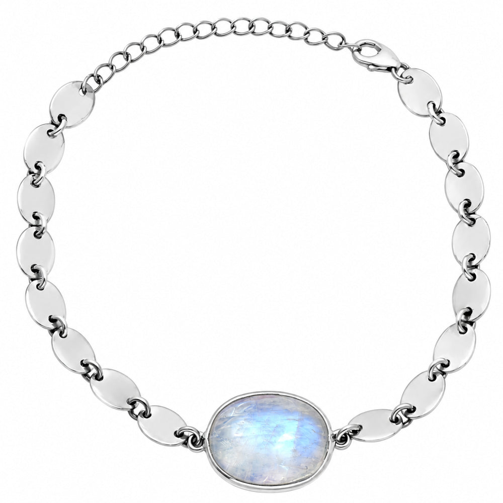 Premium Rainbow Moonstone - India Bracelet B-1044 26-EB10150