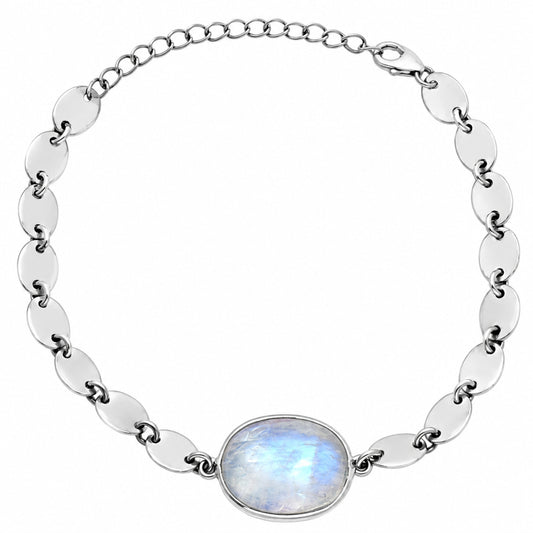 Premium Rainbow Moonstone - India Bracelet B-1044 26-EB10150