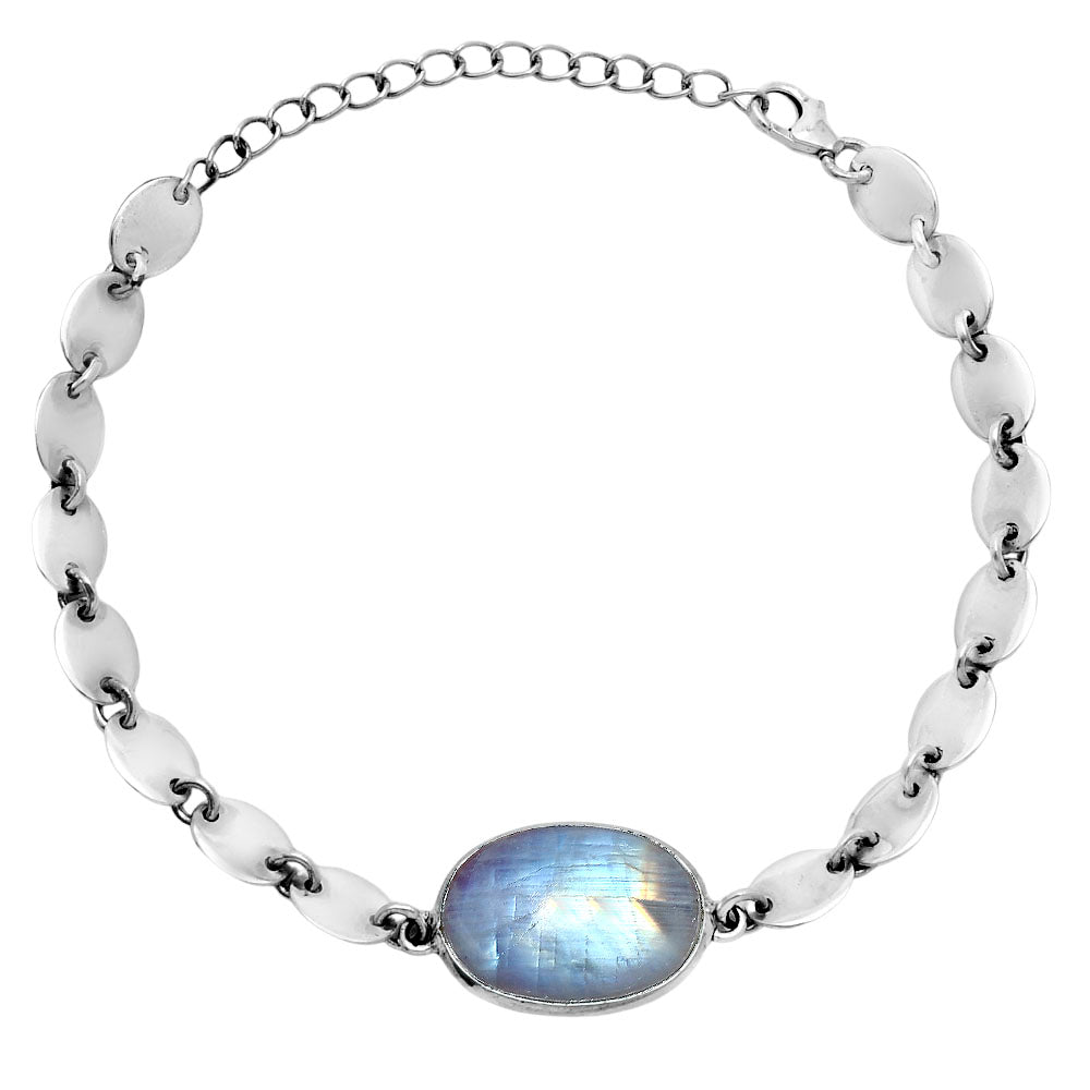 Premium Rainbow Moonstone - India Bracelet B-1044 26-EB10151