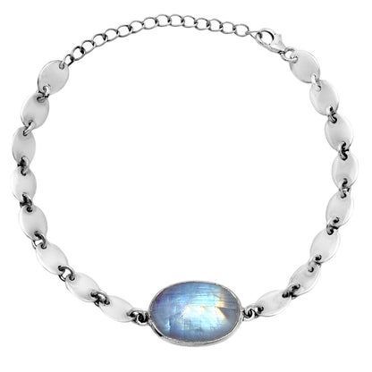 Premium Rainbow Moonstone - India Bracelet B-1044 26-EB10151