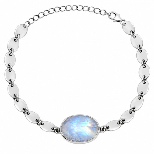 Premium Rainbow Moonstone - India Bracelet B-1044 26-EB10151