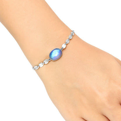 Premium Rainbow Moonstone - India Bracelet B-1044 26-EB10151