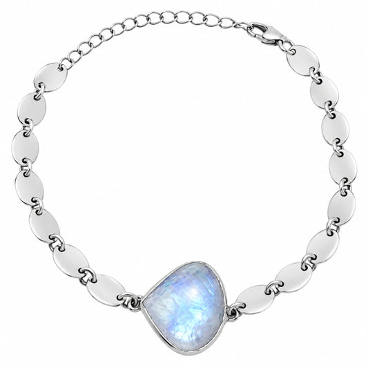 Premium Rainbow Moonstone - India Bracelet B-1044 26-EB10152