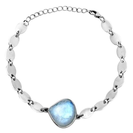Premium Rainbow Moonstone - India Bracelet B-1044 26-EB10153