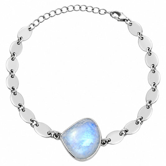 Premium Rainbow Moonstone - India Bracelet B-1044 26-EB10153