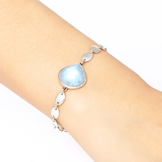Premium Rainbow Moonstone - India Bracelet B-1044 26-EB10153