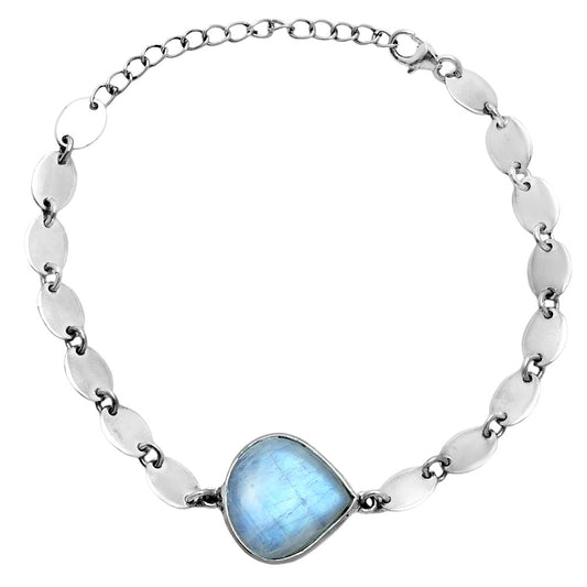 Premium Rainbow Moonstone - India Bracelet B-1044 26-EB10154