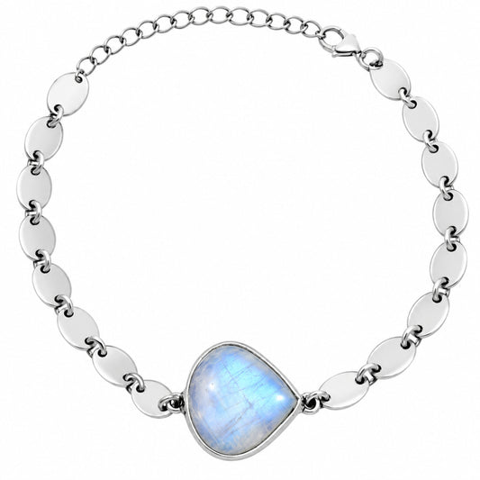 Premium Rainbow Moonstone - India Bracelet B-1044 26-EB10154