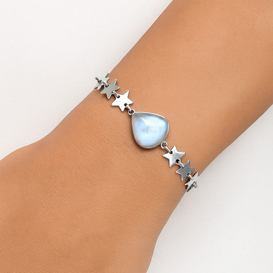 Premium Star - Rainbow Moonstone - India Bracelet B-1044 26-EB10159