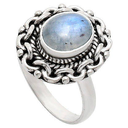 Premium Quality Rainbow Moonstone - India Ring size-6 R-1667 26-ER10864