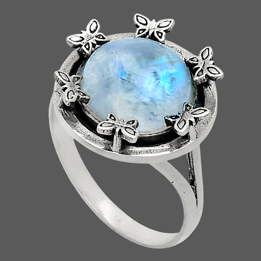 Premium Quality Rainbow Moonstone Ring size-9.5 R-1716 26-ER10871