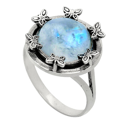 Premium Quality Rainbow Moonstone Ring size-9.5 R-1716 26-ER10871