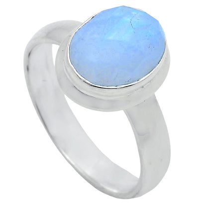Premium Quality Rainbow Moonstone Checker - India Ring size-7 R-1007 26-ER10898