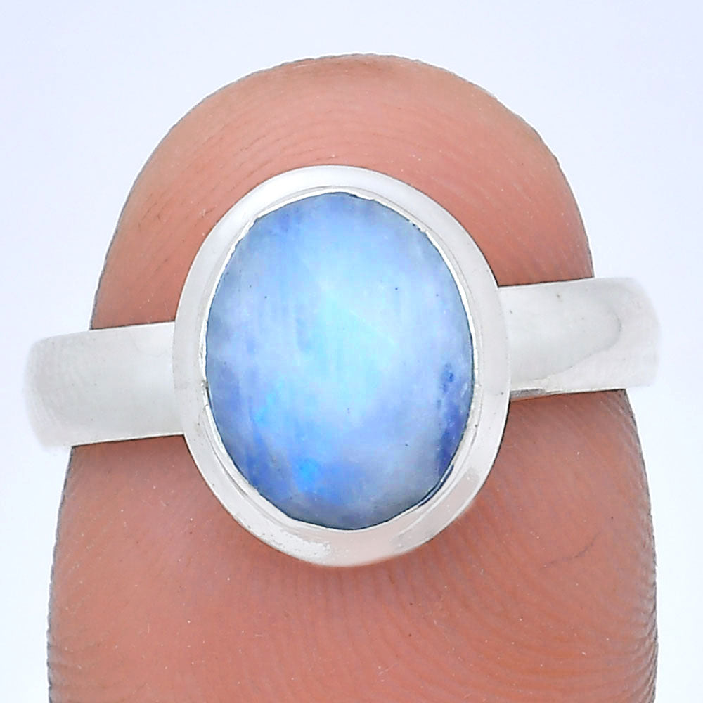 Premium Quality Rainbow Moonstone Checker - India Ring size-7 R-1007 26-ER10917