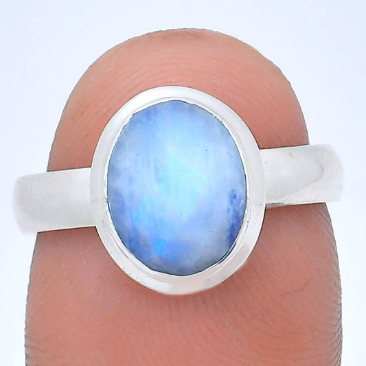 Premium Quality Rainbow Moonstone Checker - India Ring size-7 R-1007 26-ER10917