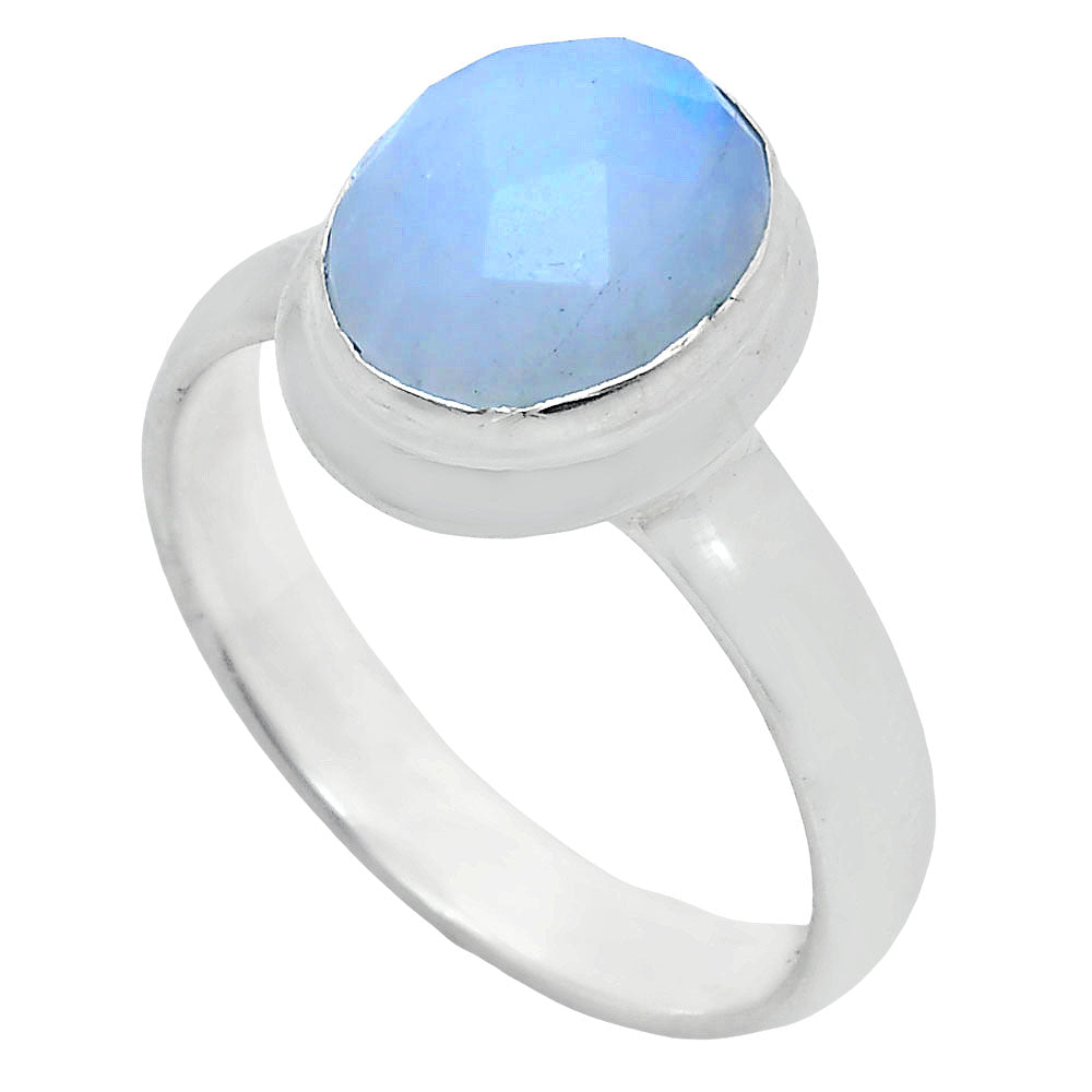 Premium Quality Rainbow Moonstone Checker - India Ring size-7 R-1007 26-ER10917