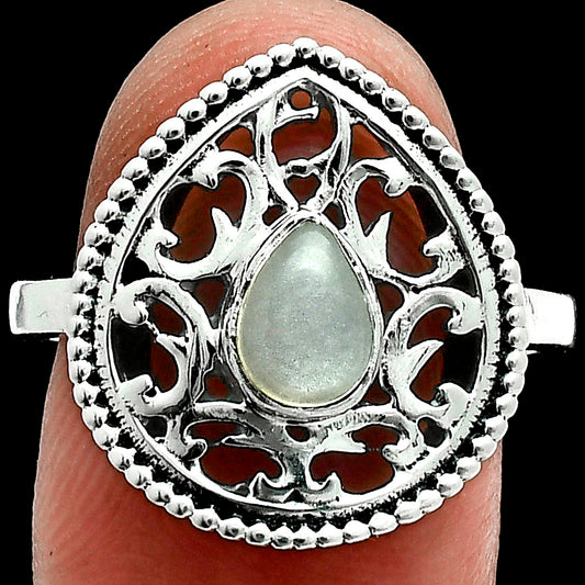 Premium Quality Natural Srilankan Moonstone Ring size-8.5 R-1038 26-ER10954
