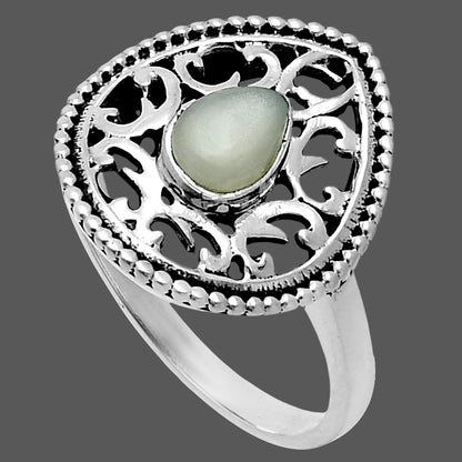 Premium Quality Natural Srilankan Moonstone Ring size-8.5 R-1038 26-ER10954