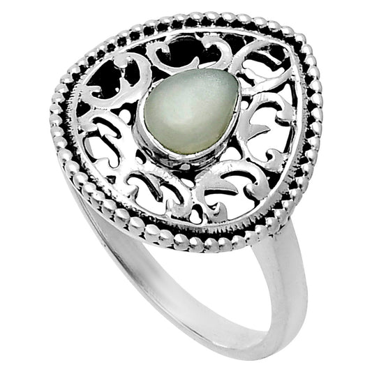Premium Quality Natural Srilankan Moonstone Ring size-8.5 R-1038 26-ER10954