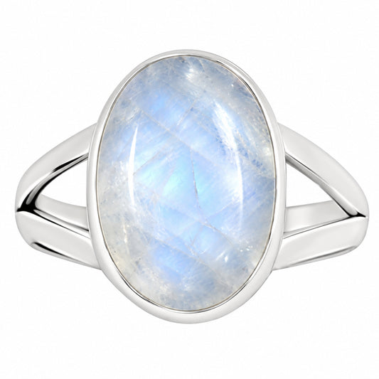 Rainbow Moonstone Ring size-8 R-1002 26-ER16314